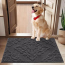 COSY HOMEER-Door-Mat-Non-Slip-Entryway-Rug 24”x36” Absorbent Welcome Mats Washable Dirt Trapper Door Mat Entrance Floor Mats for Front Back Doormats and Wet Shoes,Dark Grey by CozyNest Decor