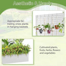 Trellis for Climbing Plants Outdoor，Mental Garden Bed with Drainage Holes Outdoor Privacy Screen Design Tall planters for herb Flower Vegetables 73"x47"x16", White-Louvered by GreenHaven Gardens