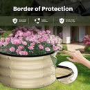 ZXZYHFTY Round Galvanized Raised Garden Bed kit,White Outdoor Garden Raised Planter Box, Round Large Metal Raised Garden Beds for Vegetable 2 * 2 * 1ft 3 Pcs by GreenHaven Gardens