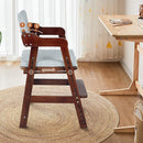 Ezebaby Wooden High Chair for Toddlers to Teens, Adjustable Kids Study & Dining Chair with Steps and Removable Cushion (Nut-Brown) by TinyTreasures Baby Boutique