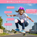 Kids Bike Helmet with DIY Stickers and Knee Pads Elbow Pads Wrist Guard Set for Ages 3-8-14 Toddler Boys Girls Helmet for Roller Skates Cycling Skateboarding Bicycle Scooter by TinyTreasures Baby Boutique