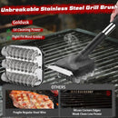 Grill Brush, Full Clean with One Set- Goldusk 19" Safe Replaceable Stainless Steel Grill Brush + Scraper + Bristle Free Steam Grill Brush for Outdoor Grill Accessories BBQ Brush Barbecue Gifts for Men by GreenHaven Gardens