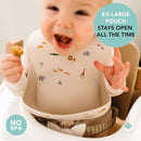 Loulou Lollipop Soft, Waterproof Silicone Feeding Bib for Babies and Toddlers by TinyTreasures Baby Boutique