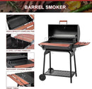 Royal Gourmet CC1830V 30 Barrel Charcoal Grill with Wood-Painted Side Front Table, 627 Square Inches Cooking Space, for Outdoor Backyard, Patio and Parties, Black by GreenHaven Gardens