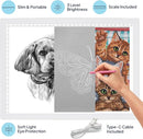 iVyne Corded Light Pad for Weeding Vinyl - A4 Light Box for Drawing - Light Board for Tracing - Light Box for Diamond Painting, Weeding Vinyl, Sketching, Tracing (White) by TinyTreasures Baby Boutique