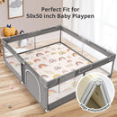 Foldable Baby Play Mat, PIGLOG 50x50 Playpen Mat, 0.6in Thick Waterproof Playmats for Babies and Toddlers Kids, Safe Foam Playmat for Tummy Time, Reversible Portable Baby Floor Mat for Infant, Rainbow by TinyTreasures Baby Boutique