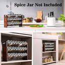Spice Rack, Spice Rack Organizer without Seasoning Jars, Wooden Rustic 3 Tier Kitchen Spice Organizer Shelf for Cabinet, Countertop or Wall Mount by CozyNest Decor