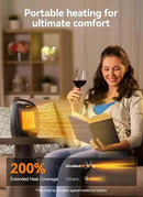 GiveBest Portable Electric Space Heater, 1500W/750W Ceramic Heater with Thermostat, Heat Up 200 Square Feet in Minutes, Safe and Quiet for Office Room Desk Indoor Use by CozyNest Decor