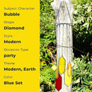 Sensory4U Stained Glass Suncatcher – Element Earth Tones Window Hanging Wall Art – Modern Design Home or Garden Décor – Unique Glass Suncatcher for Window, Porch, or Patio by GreenHaven Gardens