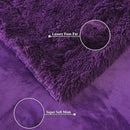GONAAP Fuzzy Faux Fur Throw Blanket Twin Size Purple Super Soft Cozy Plush Fuzzy Shaggy Blanket for Couch Sofa Bed (Purple, Twin(60"x80")) by CozyNest Decor