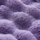 Lotus Karen Faux Fur Throw Blanket Purple - Big Bubble Rabbit Fluff Blanket for Couch Bed Sofa,Softest Fluffy Fuzzy Cozy Blanket,Thick Furry Plush Shaggy Warm Blankets for Women,60x80 Inches by CozyNest Decor