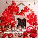 RUBFAC 129pcs Red Balloons Different Sizes 18 12 10 5 Inch for Garland Arch, Premium Latex Balloons Red Birthday Decorations Wedding Valentine's Day Baby Shower Party Decor by TinyTreasures Baby Boutique