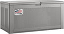 Rubbermaid Extra Large Resin Outdoor Storage Deck Box (134 Gal), Weather Resistant, Gray, Deck Organization for Home/Backyard/Pool Chemicals/Toys/Garden Tools/Porch/Patio Cushions by GreenHaven Gardens