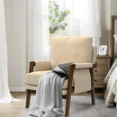 Modern Accent Chair for Living Room Mid Century Arm Chair Upholstered Bedroom Chair Comfy Lounge Chair with Solid Wood Frame, Beige by CozyNest Decor