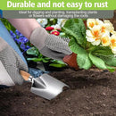 Garden Tools 5-Pieces, Heavy Duty Gardening Hand Tools with Wooden Handle, Canvas Gloves, Stainless Steel Material, Rust-Proof Garden Tool Set, Ideal Gardening Gifts for Women by GreenHaven Gardens