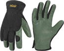 HANDLANDY Leather Work Gloves for Men & Women, Reinforced Durable Garden Gloves, Cowhide Working Glove for Gardening by GreenHaven Gardens