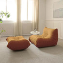Luxury Sofa Couch Chair, Lazy Floor Seating, Fireside Bean Bag Chair, Ergonomic Tatami Sofa Lounger for Living Room, Bedroom, Office, Single Seat, Brown by CozyNest Decor