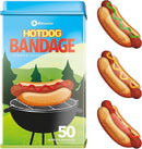 BioSwiss Bandages, Hot Dog Shaped Self Adhesive Bandage, Latex Free Sterile Wound Care, Fun First Aid Kit Supplies for Kids, 50 Count by TinyTreasures Baby Boutique