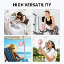 AMACOOL Battery Operated Stroller Fan Flexible Tripod Clip On Fan with 3 Speeds and Rotatable Handheld Personal Fans for Car Seat Crib Bike Treadmill (Pink) by TinyTreasures Baby Boutique