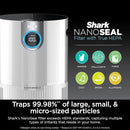Shark Air Purifier for Home Large Room, Clean Sense Technology, HEPA Air Filter, 1000 Sq Ft, Kitchen, Filters Smoke, Captures 99.98% of Particles, Pet Dander, Pollutants, Dust, Allergens, HP201 by TinyTreasures Baby Boutique