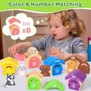Toddler Toys for 1 2 3 Year Old, 20 Pcs Dog Toys for Kids, Montessori Educational Counting, Matching & Sorting Motor Skills, Christmas Birthday Gifts for Baby Boy Girl Aged 12-18 Months by TinyTreasures Baby Boutique