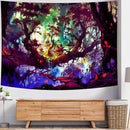 Delur Fantasy Forest Tapestry Mystical Landscape Magical Enchanted Forest Tree Nature Tapestry Psychedelic Wall Hanging Headboard for Bedroom Living Room Home Decor (70.8" x 92.5") by CozyNest Decor