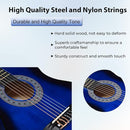ADM Beginner Acoustic Classical Guitar 38 Inch Nylon Strings Wooden Guitar Bundle Kit for Kid Boy Girl Student Youth Guitarra Online Lessons with Gig Bag, Strap, Tuner, Strings, Blue by TinyTreasures Baby Boutique