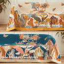 Floral Blanket Breathable Luxury Throw Rustic Quilt Lightweight Cotton Bedspread Multifunctional Blanket for Sofa Couch Chair (80"x90",02-Colorful Flowers) by CozyNest Decor