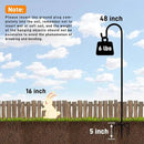 Shepherd Hooks Outdoor 48 Inches for Lanterns Heavy Duty Shepherd Stand Plant Hanger Yard Hooks for Solar Lights,Bird Feeder,Wedding,Mason Jar,Planter Pot,Adjustable Height by CozyNest Decor