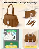 Duffle Bag with Letter, Carry On Bags for Women，Gifts for Sisters-Overnight Bag with Wet Pocket，Lightweight Travel Bags Personalized Gym Tote with Makeup Pouch by TinyTreasures Baby Boutique