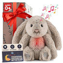 Gemma Joy Bedtime Baby Soothers for Sleep, Cry Activated Heartbeat Stuffed Animal for Baby, Newborn, Calming Light, Lullaby Music, White Noise, Shush and Mother’s Heartbeat - (Bunny, Rechargeable) by TinyTreasures Baby Boutique