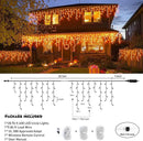 JMEXSUSS Orange Lights for Thanksgiving, 400 LED Orange Icicle Lights Outdoor, 8 Modes Orange Lights with 80 Drops Thanksgiving String Lights Plug in for Fireplace Indoor House Roof Outdoor Holiday by GreenHaven Gardens