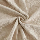 MarCielo 3-Piece 100% Cotton Oversized Bedspread Lightweight Quilt Coverlet Embroidery Farmhouse Bedding (Tf Khaki Beige, Oversized King (118"x106")) by CozyNest Decor