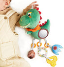 TUMAMA Baby Toys for 3 6 9 12 Months, Dinosaur Hanging Rattle Toys Crinkle Squeaky Sensory Toys with Mirror, Bell, Car Seat Stroller Mobile Toys for Boys, Girls Newborn Infant Toddler by TinyTreasures Baby Boutique