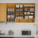 Expandable,Stackable Spice Rack,Seasoning Organizer and Storage,Spices Jar Racks for Cabinet,Countertop, Metal Pantry, Cupboard,Laundry Storages,Heavy Duty(1 Pack/Medium/Black) by CozyNest Decor