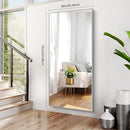 36x72inch Bathroom Mirror, Silver Rectangle Mirror with Thin Metal Frame, Large Rectangular Wall Mirrors for Bathroom, Living Roomm, Hair Salon, Big Farmehouse Mirror Hang Horizontal/Vertical by CozyNest Decor