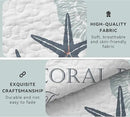 Coastal Bedding Queen Size with 2 Shams, Nautical Beach Comforter Sets Ocean Bedspreads Coastal Coverlet Summer Bedding, 90''x96'' by CozyNest Decor