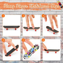 Skylety 31 Pieces Mini Finger Toys Set for Boy Girl Includes 6 Finger Skateboards, 4 Bikes, 2 Mini Scooters 4 Swing Board 8 Matched Wheels 7 Tool Accessories Educational Toy Party Favor(Fun) by TinyTreasures Baby Boutique