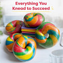 Baketivity Rainbow Bagel Kids Baking Kit - Baking Kits for Kids with Premeasured Ingredients, Step-By-Step Instructions, Video Guide, and STEM Lessons - Kids Cooking Kit for Ages 6-12+ by TinyTreasures Baby Boutique