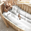 Hooyax Baby Lounger Cover 2 Pack - 100% Muslin Cotton Newborn Lounger Pillow Covers Only, Soft Breathable Infant Lounger Cover with Reinforced Stitching, Fits Most Standard Baby Loungers (Grey Cream) by TinyTreasures Baby Boutique