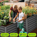 Large Outdoor Planter Boxes Kit Set of 2,6x3x2ft Galvanized Raised Bed Planter with Open-Ended Base Design, Elevated for Outdoor Plants, Durable Raised Bed for Gardening,Green by CozyNest Decor