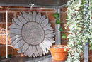 NAT & Jules Sunflower Shaped Dimensional Indoor Outdoor 12 inch Cast Resin Decorative Garden Stepping Stone, Patio, Walkway Sculpture Yard Art, Stone Grey by CozyNest Decor