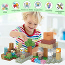 Magnetic Blocks Toy Building Set for Kids 3+, Light Up Magnetic Building Blocks, 3D Construction Build Toys STEM Sensory Magnet Cubes Christmas Birthday Present by TinyTreasures Baby Boutique