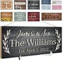 Custom Wood Sign Prsonalized Text Business 3D Home Decor, Personalized Rustic Plaque Board Hanging Wooden Name Sign for Wall Art, Customized Signs Plank Decoration Gifts for Wedding Family Farmhouse Kitchen, Rectangle by CozyNest Decor