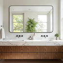 Bathroom Mirror 60" x 36", Large Rectangle Wall Mirror, Black Metal Frame Wall Mounted Mirrors for Bathroom, Vanity, Bedroom, Entryway Decor(Horizontal/Vertical)