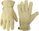 HLDD HANDLANDY Leather Work Gloves for Men & Women, Adjustable Wrist Cowhide Gardening Glove with Reinforced Palm for Driver by GreenHaven Gardens