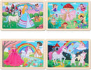 NASHRIO Wooden Educational Jigsaw Puzzles for Preschool Kids Ages 3-5, 4-Pack with 20 Pieces Unicorn Princess Wood Puzzles Set, Toddler Brain Teaser Toys, Preschool Gifts for Boys Girls Ages 3 4 5 6 by TinyTreasures Baby Boutique