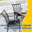 AAAAAcessories Outdoor Seat Cushions for Chairs, Waterproof, Fade-Resistant Patio Furniture Replacement Cushions, 20" x 18" x 3", Set of 2, Black by GreenHaven Gardens
