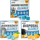 Washing Machine Dishwasher & Disposal Cleaning Tablets - Appliance Refresh Bundle Includes 12 Month Supply Cleaner Deodorizer, Washer Descaler, Disposer Freshener Deep 72 by CozyNest Decor