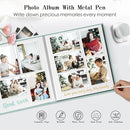 Spbapr Large Photo Album Self Adhesive Linen cover DIY Magnetic Scrapbook album with A Metal Pen Hold 4x6 5x7 6x8 8x10 10x12 Pictures 13.2"x12.8"60pages by TinyTreasures Baby Boutique